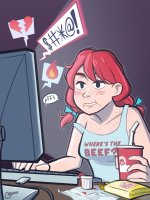 Wendy trolling people on the internet 