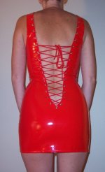 Tight red pvc lace up mini.jpg