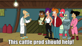 cattle prod futurama.gif